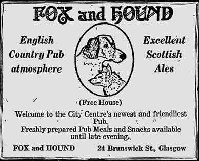 Fox and Houd advert 1979
